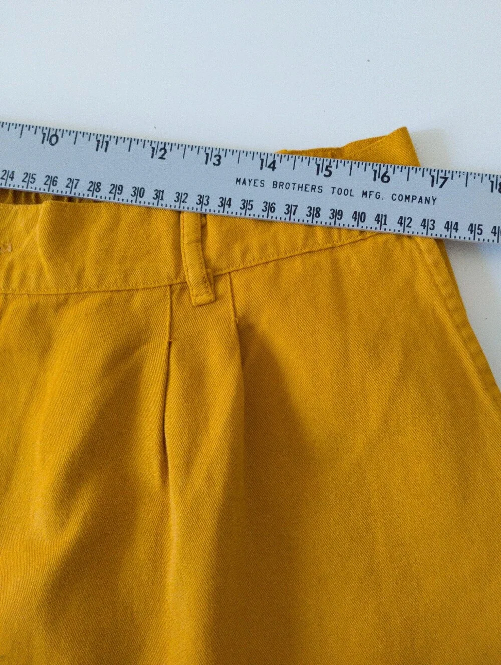 Big Bud Press Mustard Heavyweight Pleated Trousers Pants XL Cotton - Picture 6 of 10